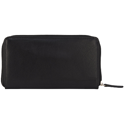 Кошелек Mano "Don Leonardo", с RFID защитой, натуральная кожа в черном цвете, 19 х 2 х 10,5 см