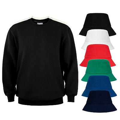 Комплект свитшот + панама на выбор (Чёрный)