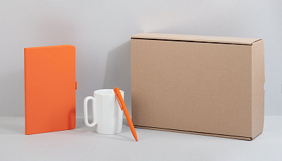 Набор "Офис", оранжевый с белым