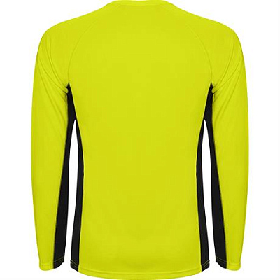 Спортивная футболка SHANGHAI L/S мужская, ФЛУОРЕСЦЕНТНЫЙ ЖЕЛТЫЙ/ЧЕРНЫЙ 2XL