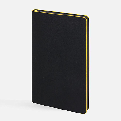 Ежедневник Trait, недатированный, черный с желтым (Желтый)