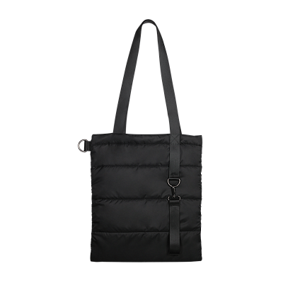 Шоппер Superbag Bubble, стёганый, с магнитной кнопкой (черный)
