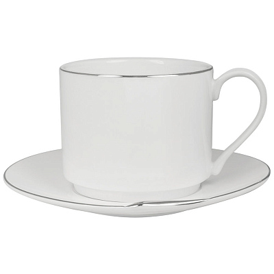 Чайная пара  "Серебро" в подарочной упаковке (Белый)