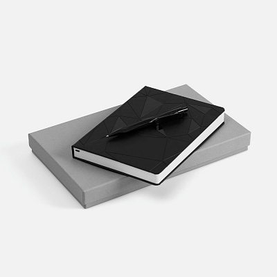 Набор Gems: ежедневник и ручка, черный (Чёрный)