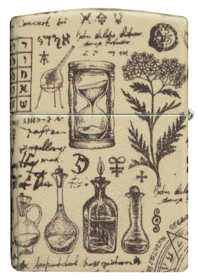 Зажигалка ZIPPO Alchemy Design с покрытием 540 Matte, латунь/сталь, бежевая, матовая, 38x13x57 мм