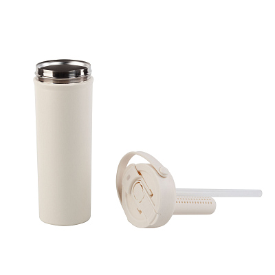 Термокружка "Pinta" 600 мл, покрытие пудра, белый