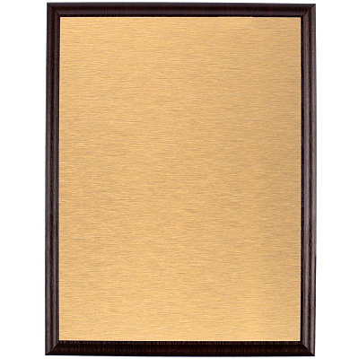 Плакетка Plaque, большая, вишня с золотистой пластиной (Золотистый)