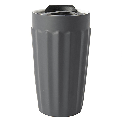 Стакан ZODIAC с крышкой (Тёмно-серый)