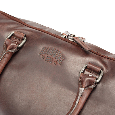 Сумка KLONDIKE DIGGER «Earl», натуральная кожа в темно-коричневом цвете, 29 x 38 x 9 см