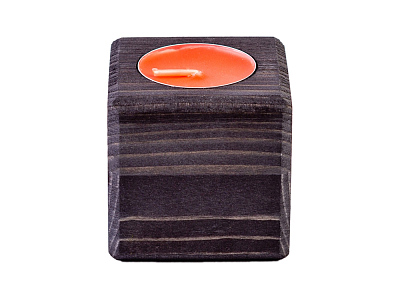 Свеча в декоративном подсвечнике Клубника (Чёрный)