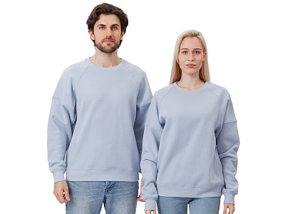 Свитшот оверсайз Paris, унисекс (Небесно-голубой)