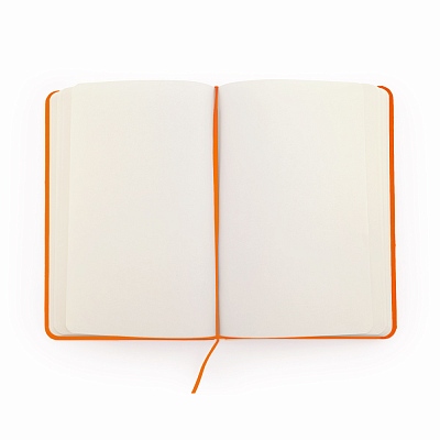 Блокнот A6 CORAL в твёрдом переплёте, ОРАНЖЕВЫЙ