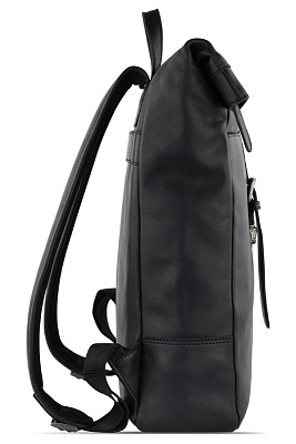 Рюкзак KLONDIKE GOLD «Donald», натуральная кожа в черном цвете, 40 х 42/51,5 х 11 см