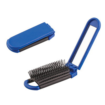 Расческа с зеркалом  (Синий)