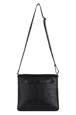 Сумка-мессенджер мужская BUGATTI Nevio, чёрная, воловья кожа/хлопок, 30,5х7х25 см, 5 л