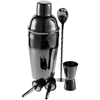 Набор для приготовления коктейлей Pourpour, черный (Чёрный)