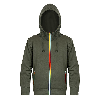 Толстовка худи на молнии с начесом LAS VEGAS MAN 280 (Зеленый)