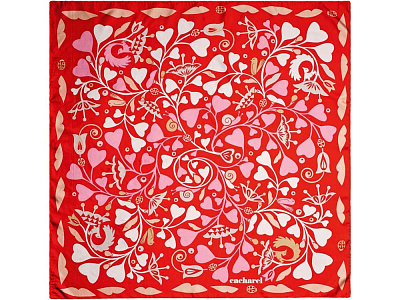 Платок шелковый (Красный)