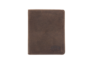 Бумажник KLONDIKE «Eric» натуральная кожа в темно-коричневом цвете 10 х 12 см