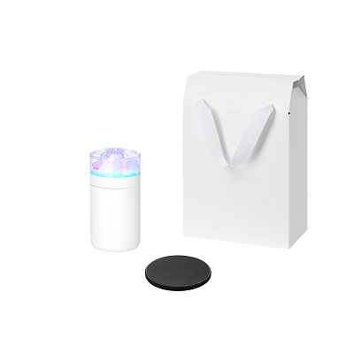 Подарочный набор Crystal, Auris, черный (увлажнитель воздуха, зарядное устройство) (Белый, черный)