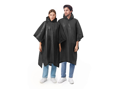 Пончо Hawaii c чехлом унисекс (Чёрный) Пончо Hawaii c чехлом унисекс (Чёрный)