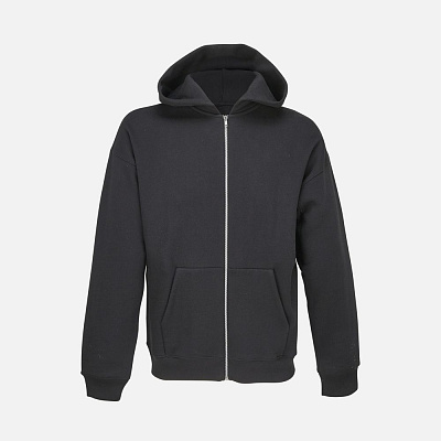 Толстовка унисекс на молнии Jelo, серый меланж (Чёрный)