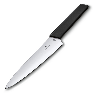 Нож разделочный VICTORINOX Swiss Modern, 19 см, нержавеющая сталь / синтетический материал, чёрный
