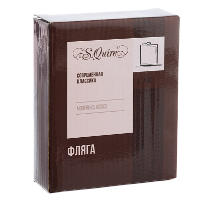 Фляга S.Quire 0,18 л, Black Ice, сталь, синяя