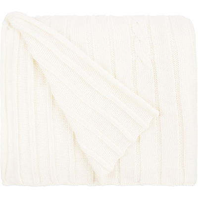 Плед Tressa, белый (молочный)