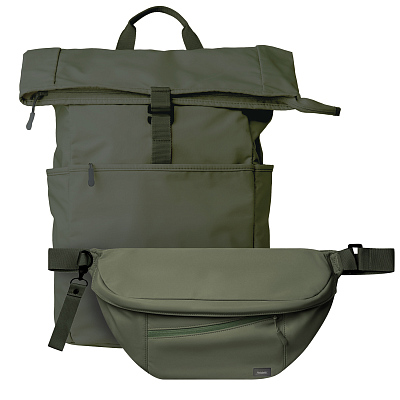 Подарочный набор Boston (рюкзак, сумка cross body) (Зеленый) Подарочный набор Boston (рюкзак, сумка cross body) (Зеленый)