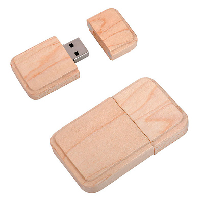 USB flash-карта "Wood" (8Гб) (Бежевый)