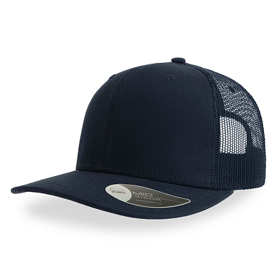 Бейсболка SONIC, 6 клиньев, пластиковая застежка (Тёмно-синий)