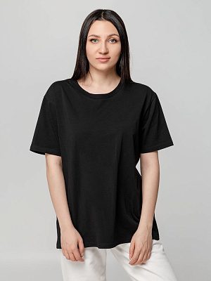 Футболка унисекс оверсайз Street Vibes, оранжевая (Чёрный)