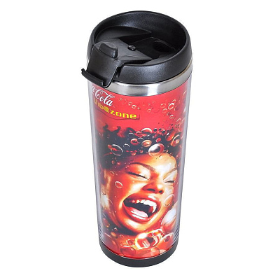 Термокружка IDEA под полиграфическую вставку, 420 мл, нержавеющая сталь/пластик