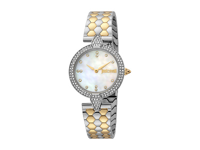 Наручные часы, женские (Корпус- серебристый, циферблат- перламутровый, крепление- серебристый/золотистый)