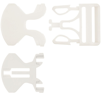 Застежка-пряжка односторонняя Triden, белый