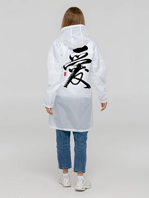 Дождевик «Вечные ценности. Счастье», черный (Белый)