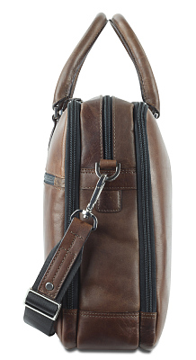 Сумка Mano "Don Valentino", натуральная кожа в коричневом цвете, 41,5 х 31 х 10 см