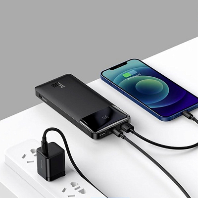 ПЗУ Baseus Bipow Digital Display 10000 mAh 15W Overseas Edition, черный
