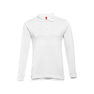 Рубашка-поло мужская BERN 210 с длинным рукавом (Белый)