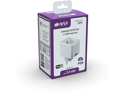 Умная розетка с USB портом IoT P09