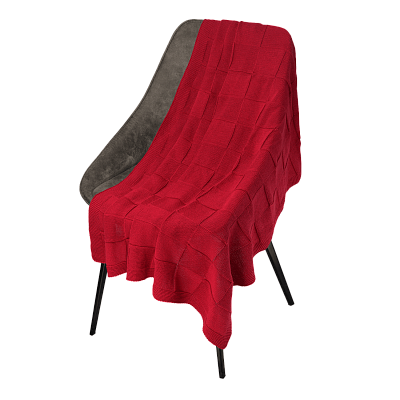 Плед Cella вязаный  (без подарочной коробки) (Красный)