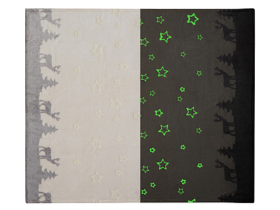 Плед из флиса Новогодний, светящийся