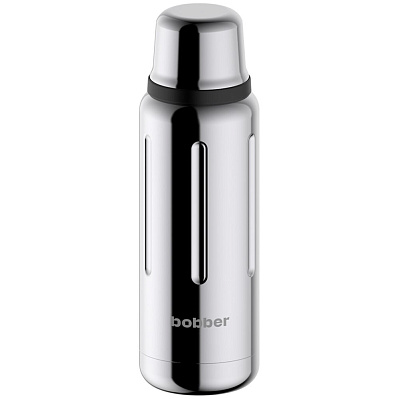 Термос Flask 470, вакуумный  зеркальный (Стальной)