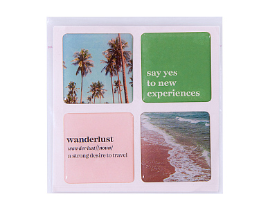 Сет объемных стикеров из смолы, 4 шт