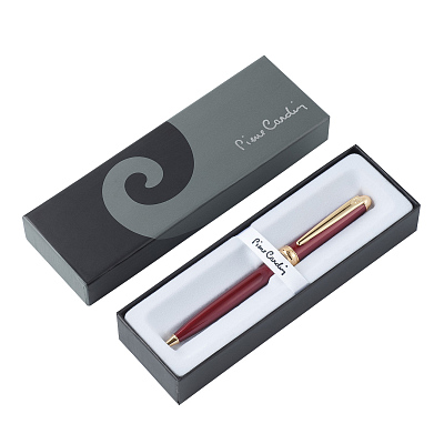 Ручка шариковая Pierre Cardin ECON, цвет - бордовый. Упаковка Е-2