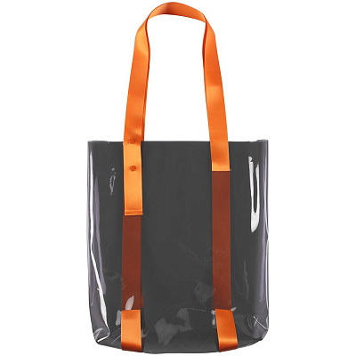 Шопер Clear Fest  серый с оранжевыми ручками (Прозрачный)