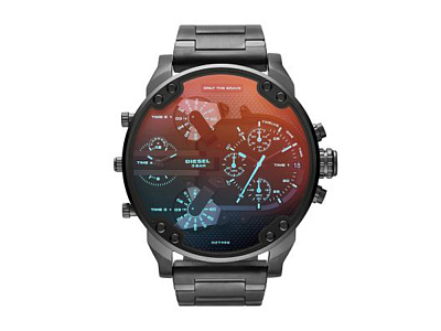 Часы наручные, мужские (Корпус- серый, циферблат- черный, крепление- серый)