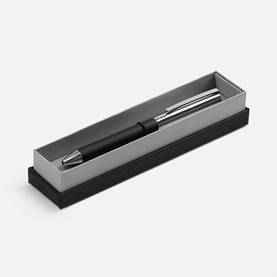 Ручка шариковая Eyeshot Soft Touch в футляре, черная (Чёрный)