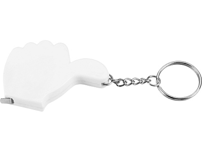 Брелок-рулетка Like, 1м (Белый/серебристый)